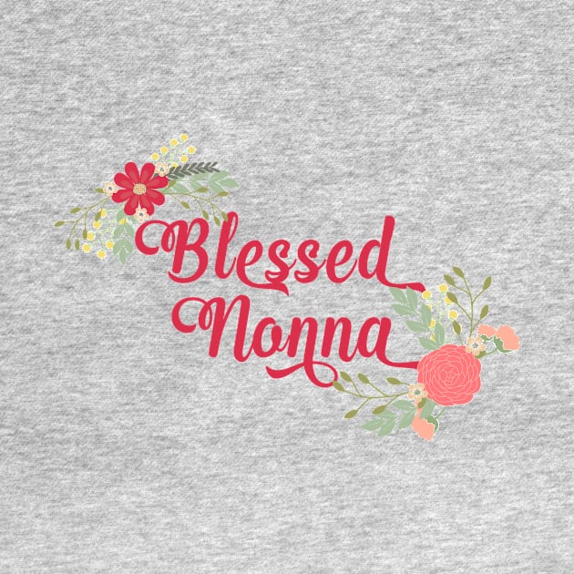 Blessed Nonna Floral Christian Grandma Gift by g14u